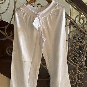 PJ Harlow full length pant lounge wear white XL